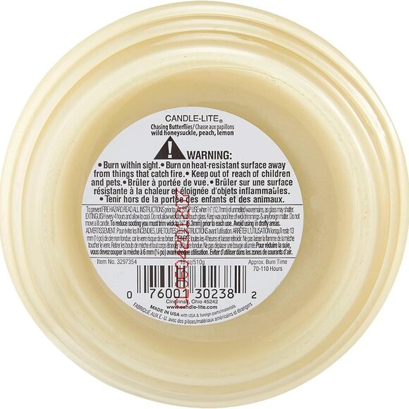 Everday Chasing Butterflies Scented Candle, 18 oz. Aromatherapy Candle, Off-Whit - Picture 9 of 9